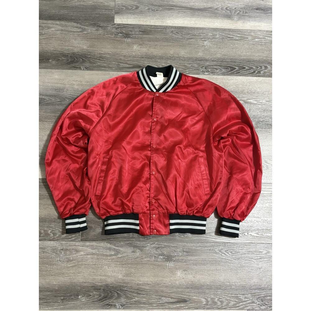 Vintage Taylor Made Los Angeles Rams Red Satin Jacket Made In USA - Men’s Large
